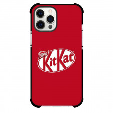 KitKat Phone Case For iPhone and Samsung Galaxy Devices - KitKat Logo 2004-2017 Red Background