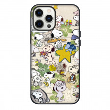 Snoopy Phone Case For iPhone and Samsung Galaxy Devices - Characters Character Collage In Beige Background