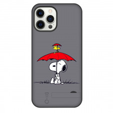 Snoopy Phone Case For iPhone and Samsung Galaxy Devices - Woodstock And Snoopy With Red Umbrella