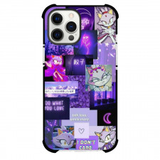 Sonic The Hedgehog Blaze The Cat Phone Case For iPhone and Samsung Galaxy Devices - Blaze The Cat Collage Purple Background