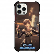 Stellar Blade Lily Artemis II Phone Case For iPhone Samsung Galaxy Pixel OnePlus Vivo Xiaomi Asus Sony Motorola Nokia - Lily Artemis II Showing Victory Sign Poster