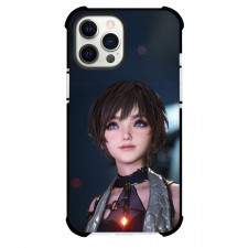 Stellar Blade Lily Artemis II Phone Case For iPhone Samsung Galaxy Pixel OnePlus Vivo Xiaomi Asus Sony Motorola Nokia - Lily Artemis II Smily Portrait On Dark Background