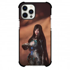 Stellar Blade Raven Phone Case For iPhone Samsung Galaxy Pixel OnePlus Vivo Xiaomi Asus Sony Motorola Nokia - Raven Standing On Brown Background