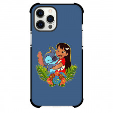 Lilo & Stitch Lilo Phone Case For iPhone and Samsung Galaxy Devices - Lilo Hugging Stitch Cartoon Art