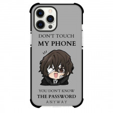 Bungo Stray Dogs Osamu Dazai Case For iPhone Samsung Galaxy Pixel OnePlus Vivo Xiaomi Asus Sony Motorola Nokia - Osamu Dazai Dont Touch My Phone Quote Chibi Art