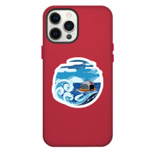Subnautica Phone Case For iPhone Samsung Galaxy Pixel OnePlus Vivo Xiaomi Asus Sony Motorola Nokia - Subnautica Lifepod Ocean Wave Minimal Sticker