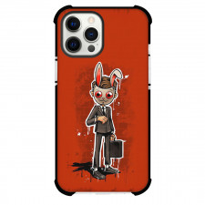 Subway Surfers Frank Phone Case For iPhone Samsung Galaxy Pixel OnePlus Vivo Xiaomi Asus Sony Motorola Nokia - Subway Surfers Frank Wearing Suit And Holding Briefcase Sticker On Red Background