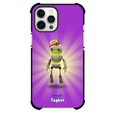 Subway Surfers Phone Case For iPhone Samsung Galaxy Pixel OnePlus Vivo Xiaomi Asus Sony Motorola Nokia - Subway Surfers Tagbot Standing On Purple Background