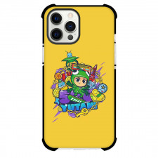 Subway Surfers Phone Case For iPhone Samsung Galaxy Pixel OnePlus Vivo Xiaomi Asus Sony Motorola Nokia - Subway Surfers Yutani Sticker On Yellow Background