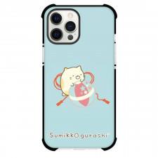 Sumikko Gurashi Neko Phone Case For iPhone Samsung Galaxy Pixel OnePlus Vivo Xiaomi Asus Sony Motorola Nokia - Neko Standing On Cyan Background