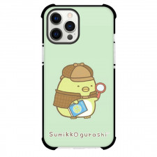 Sumikko Gurashi Penguin Phone Case For iPhone Samsung Galaxy Pixel OnePlus Vivo Xiaomi Asus Sony Motorola Nokia - Penguin Traveling Green Background