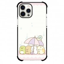 Sumikko Gurashi Phone Case For iPhone Samsung Galaxy Pixel OnePlus Vivo Xiaomi Asus Sony Motorola Nokia - Sumikko Gurashi Raining On Cream Pink Background