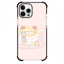 Sumikko Gurashi Tapioca Phone Case For iPhone Samsung Galaxy Pixel OnePlus Vivo Xiaomi Asus Sony Motorola Nokia - Sumikko Gurashi Tapioca Coffee Time On Yellow Background