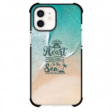 Surfing Phone Case For iPhone Samsung Galaxy Pixel OnePlus Vivo Xiaomi Asus Sony Motorola Nokia - Surfing Quotes My Heart Belong To The Sea On Beach Background