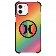 Surfing Hurley Phone Case For iPhone Samsung Galaxy Pixel OnePlus Vivo Xiaomi Asus Sony Motorola Nokia - Surfing Hurley Logo Icon On Rainbow Background
