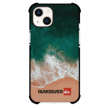 Surfing Quiksilver Phone Case For iPhone Samsung Galaxy Pixel OnePlus Vivo Xiaomi Asus Sony Motorola Nokia - Surfing Quiksilver Logo On Beach Aerial View Background