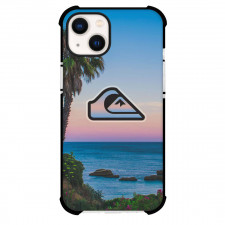 Surfing Quiksilver Phone Case For iPhone Samsung Galaxy Pixel OnePlus Vivo Xiaomi Asus Sony Motorola Nokia - Surfing Quiksilver Logo On Evening Beach Background
