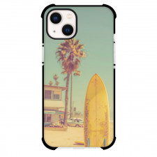 Surfing Phone Case For iPhone Samsung Galaxy Pixel OnePlus Vivo Xiaomi Asus Sony Motorola Nokia - Surfing Retro Beach Background Poster