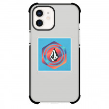 Surfing Volcom Phone Case For iPhone Samsung Galaxy Pixel OnePlus Vivo Xiaomi Asus Sony Motorola Nokia - Surfing Volcom Logo On Blue Rectangle Sticker