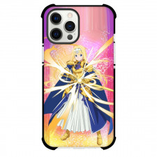 Sword Art Online Alice Zuberg Phone Case For iPhone Samsung Galaxy Pixel OnePlus Vivo Xiaomi Asus Sony Motorola Nokia - Alice Zuberg Drawing Weapon Pink Background