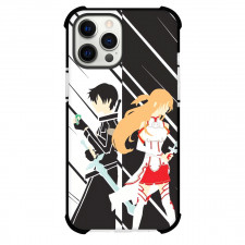 Sword Art Online Kirito & Asuna Phone Case For iPhone Samsung Galaxy Pixel OnePlus Vivo Xiaomi Asus Sony Motorola Nokia - Kirito & Asuna Minimalist Illustration