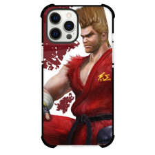 Tekken Paul Phoenix Phone Case For iPhone and Samsung Galaxy Devices - Paul Phoenix Side Portrait Watercolor Art Background