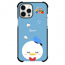 Disney Tsum Tsum Donald Phone Case For iPhone And Samsung Galaxy - Donald Sleeping Avatar On Blue Background