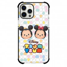 Disney Tsum Tsum Phone Case For iPhone And Samsung Galaxy - Disney Tsum Tsum Mickey And Minnie Mouse Avatar On Word Art Background