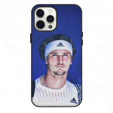 Alexander Zverev Phone Case For iPhone Samsung Galaxy Pixel OnePlus Vivo Xiaomi Asus Sony Motorola Nokia - Alexander Zverev White Outfit Portrait in Blue Baclground