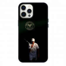 Jannik Sinner Phone Case For iPhone Samsung Galaxy Pixel OnePlus Vivo Xiaomi Asus Sony Motorola Nokia - Jannik Sinner Holding Racket Fierce Dark Portrait