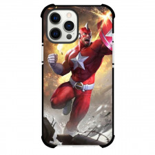 Thunderbolts Red Guardian Phone Case For iPhone and Samsung Galaxy Devices - Red Guardian Fighting Pose Illustration