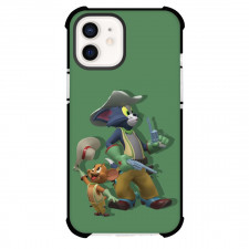 Tom and Jerry Phone Case For iPhone Samsung Galaxy Pixel OnePlus Vivo Xiaomi Asus Sony Motorola Nokia - Tom and Jerry 3d Art Cowboy Outfit Green Background