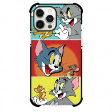 Tom and Jerry Phone Case For iPhone Samsung Galaxy Pixel OnePlus Vivo Xiaomi Asus Sony Motorola Nokia - Tom and Jerry Chasing Smiling Three Portraits