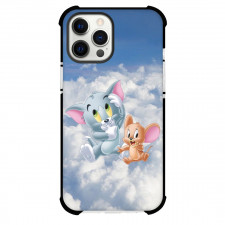 Tom and Jerry Phone Case For iPhone Samsung Galaxy Pixel OnePlus Vivo Xiaomi Asus Sony Motorola Nokia - Tom and Jerry Cute 3d Art Playing In Clouds