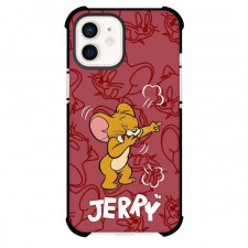 Tom and Jerry Jerry Phone Case For iPhone Samsung Galaxy Pixel OnePlus Vivo Xiaomi Asus Sony Motorola Nokia - Jerry Laughing Red Faces Background