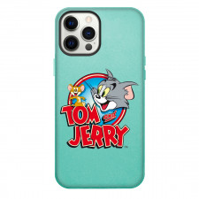 Tom and Jerry Phone Case For iPhone Samsung Galaxy Pixel OnePlus Vivo Xiaomi Asus Sony Motorola Nokia - Tom and Jerry Logo Faces in Blue Circle Background