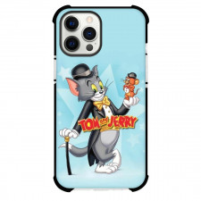 Tom and Jerry Phone Case For iPhone Samsung Galaxy Pixel OnePlus Vivo Xiaomi Asus Sony Motorola Nokia - Tom and Jerry Magicians Blue Background