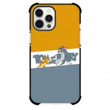 Tom and Jerry Phone Case For iPhone Samsung Galaxy Pixel OnePlus Vivo Xiaomi Asus Sony Motorola Nokia - Tom and Jerry Mustard Gray Background