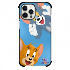 Tom and Jerry Phone Case For iPhone Samsung Galaxy Pixel OnePlus Vivo Xiaomi Asus Sony Motorola Nokia - Tom and Jerry Smiling Portrait Blue Background