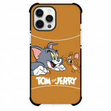 Tom and Jerry Phone Case For iPhone Samsung Galaxy Pixel OnePlus Vivo Xiaomi Asus Sony Motorola Nokia - Tom and Jerry Teasing Tan Background
