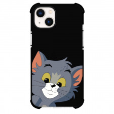 Tom and Jerry Tom Phone Case For iPhone Samsung Galaxy Pixel OnePlus Vivo Xiaomi Asus Sony Motorola Nokia - Tom Cute Face Head Portrait Black Background