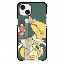 Tom and Jerry Phone Case For iPhone Samsung Galaxy Pixel OnePlus Vivo Xiaomi Asus Sony Motorola Nokia - Tom and Jerry Vintage Comics Poster Watering French Horn