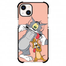 Tom and Jerry Phone Case For iPhone Samsung Galaxy Pixel OnePlus Vivo Xiaomi Asus Sony Motorola Nokia - Tom and Jerry Wacky Portrait Pink Background