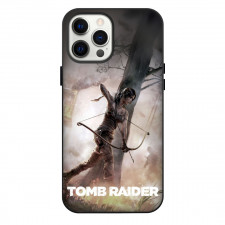 Tomb Raider Phone Case For iPhone Samsung Galaxy Pixel OnePlus Vivo Xiaomi Asus Sony Motorola Nokia - Lara Avatar Side Portrait Bow Arrow Illustration Art