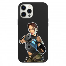 Tomb Raider Lara Croft Phone Case For iPhone Samsung Galaxy Pixel OnePlus Vivo Xiaomi Asus Sony Motorola Nokia - Lara Croft Fierce Aim Pistol Portrait Sticker