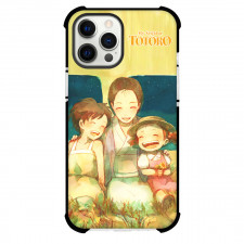 My Neighbor Totoro Phone Case For iPhone And Samsung Galaxy - My Neighbor Totoro Satsuki Mei And Yasuko Smiling