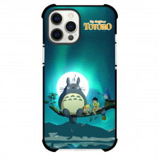 My Neighbor Totoro Phone Case For iPhone And Samsung Galaxy - Totoro Sitting On A Tree At Night Background