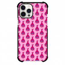 Trolls Poppy Phone Case For iPhone and Samsung Galaxy Devices - Poppy Pattern Pink Background