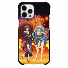 Tsukimichi Moonlit Fantasy Phone Case For iPhone Samsung Galaxy Pixel OnePlus Vivo Xiaomi Asus Sony Motorola Nokia - Tomoe And Mio Fireworks and Carry Umbrella and Mask