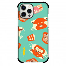 Turning Red Phone Case For iPhone Samsung Galaxy Pixel OnePlus Vivo Xiaomi Asus Sony Motorola Nokia - Turning Red Character Pattern Art On Cyan Background